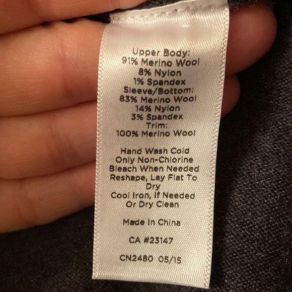 TALBOTS Merino Wool Charcoal Gray Sweater Dress - Picture 9 of 9